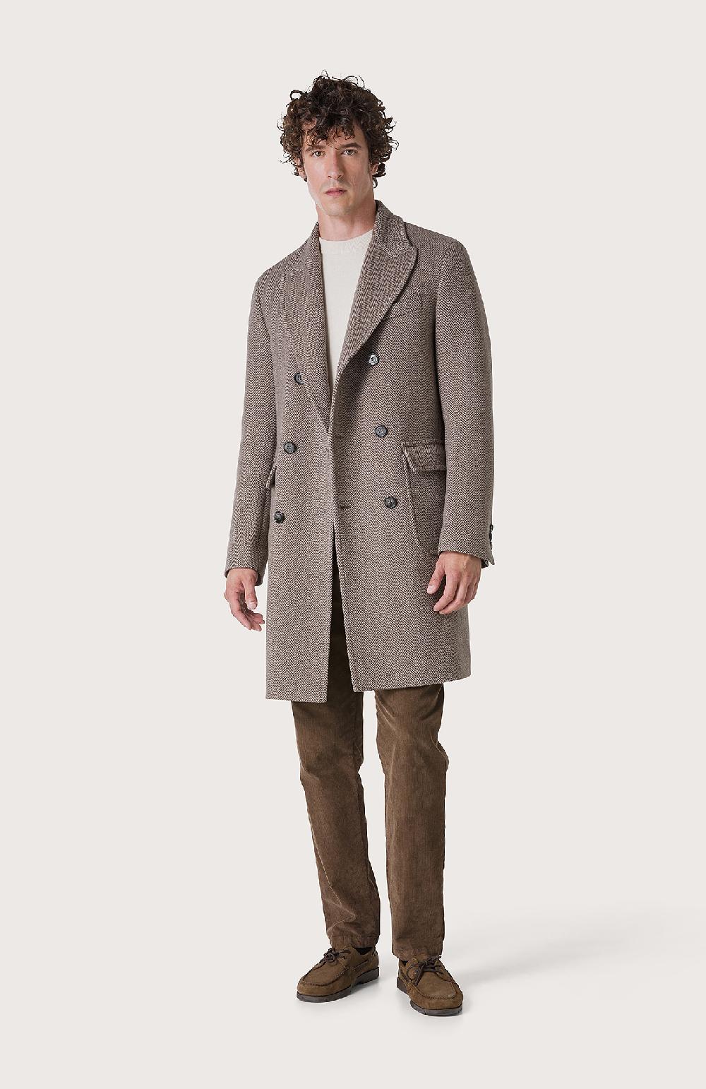Seventy Cappotto doppiopetto con resca - Col. Marrone Spedizione Gratuita