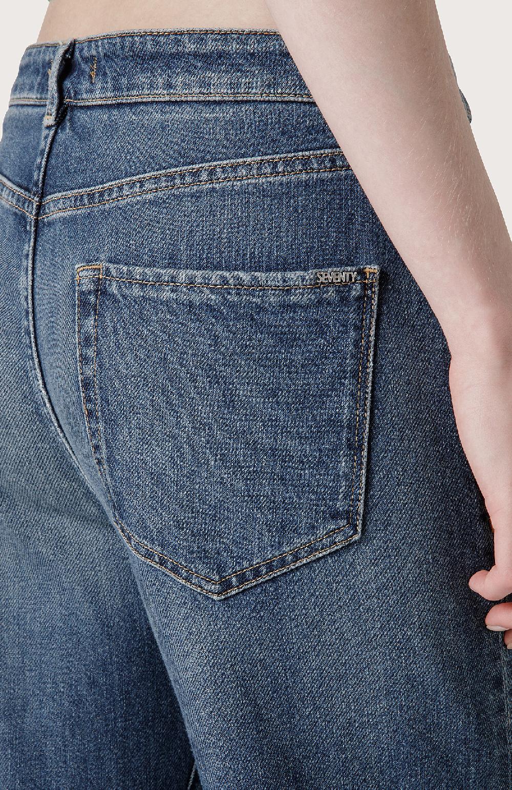 Seventy Pantalone denim a vita alta - Col. Blu Sconto