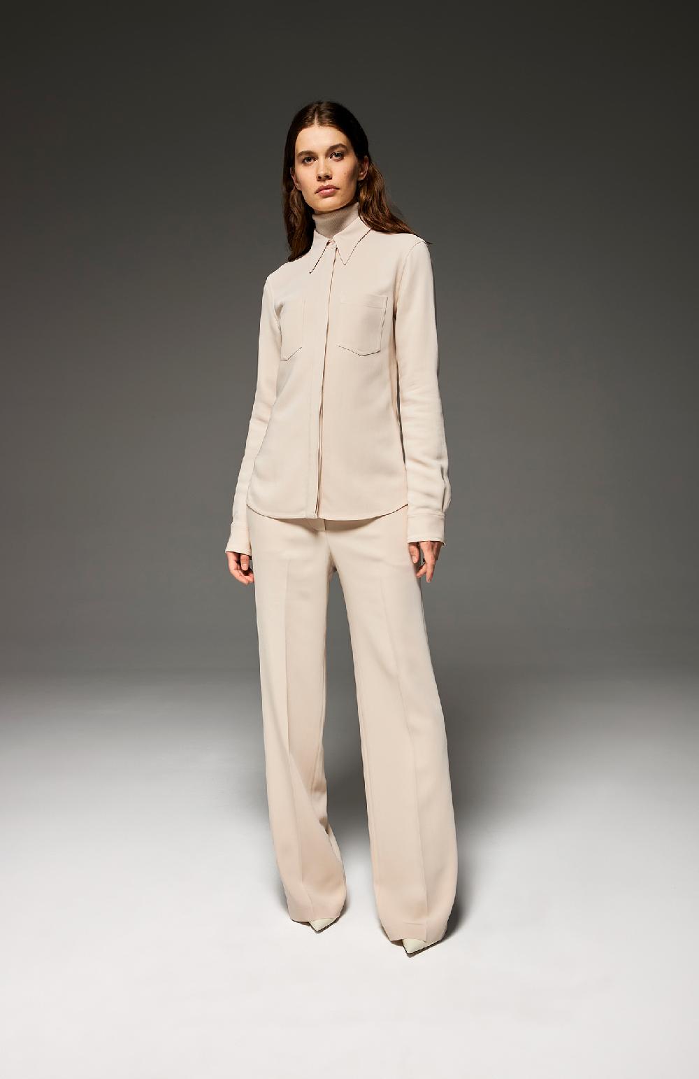 Seventy Camicia tinta unita con tasche sul petto - Col. Neutro Negozio
