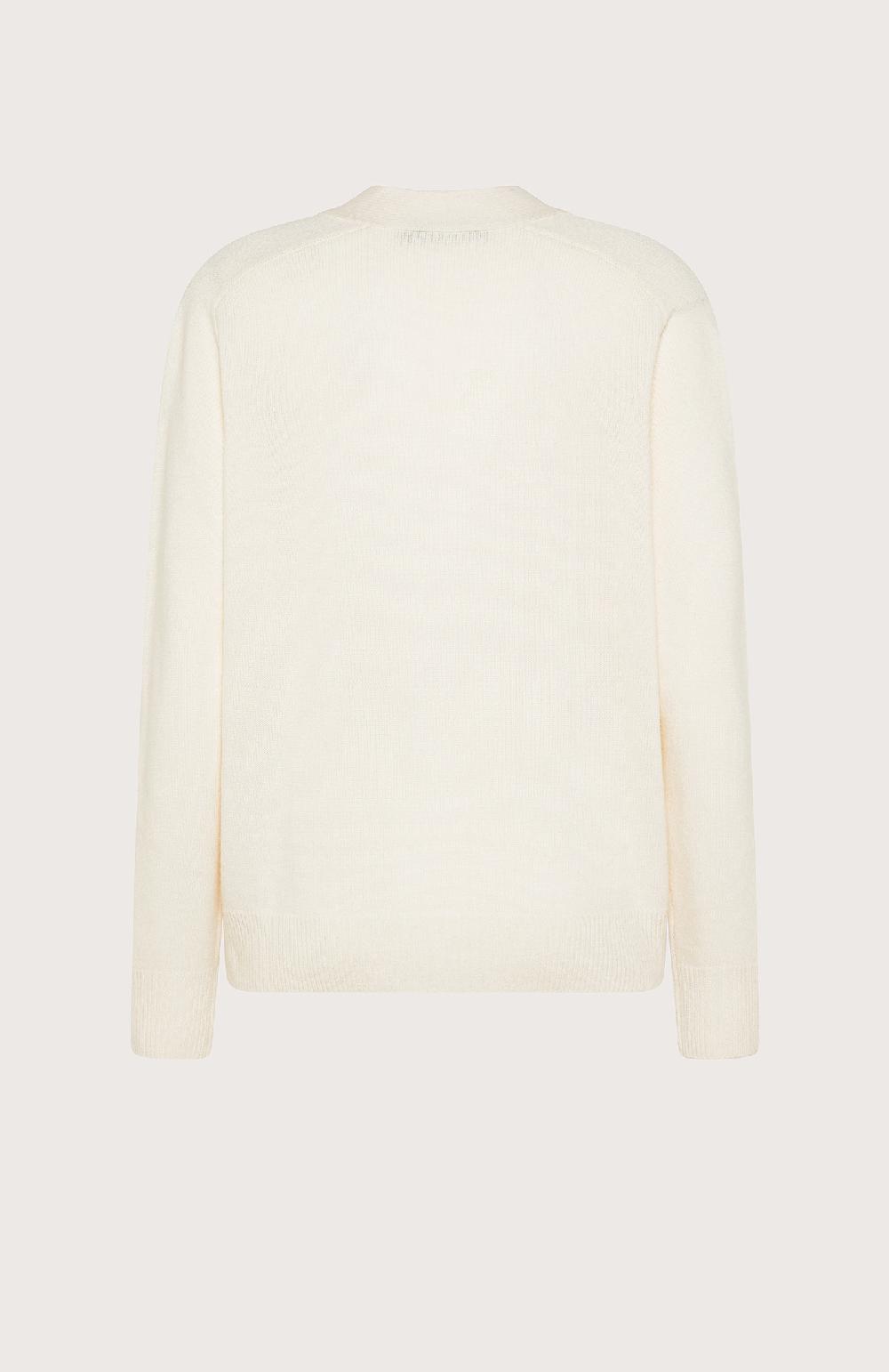 Seventy Cardigan lungo con scollo a V in lana cashmere - Col. Neutro 2025