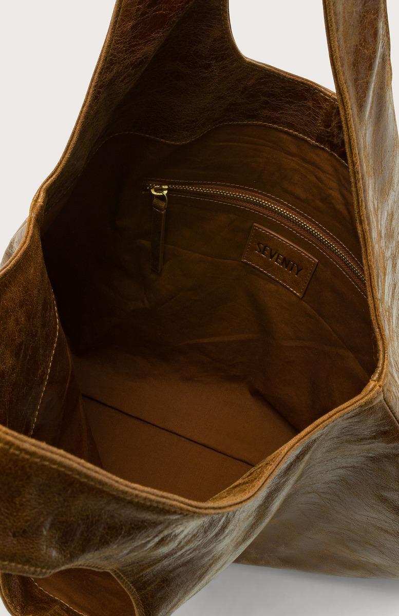 Seventy Maxi pouch in pelle effetto vintage - Col. Marrone Negozi Online