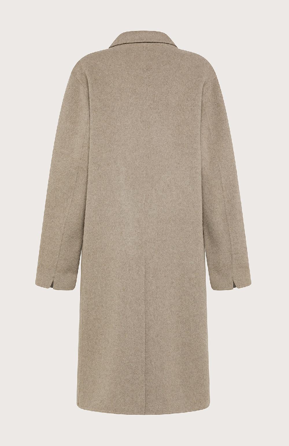 Seventy Cappotto doppiopetto in double melange - Col. Neutro Vendita Calda
