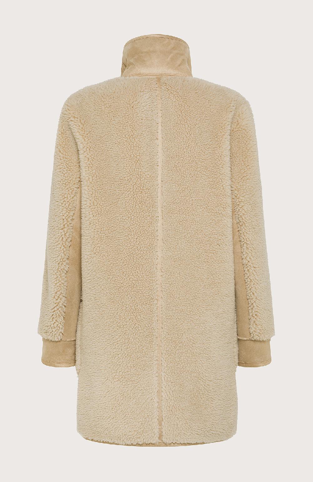 Seventy Ecomontone lungo con fibbie su collo - Col. Neutro Moda