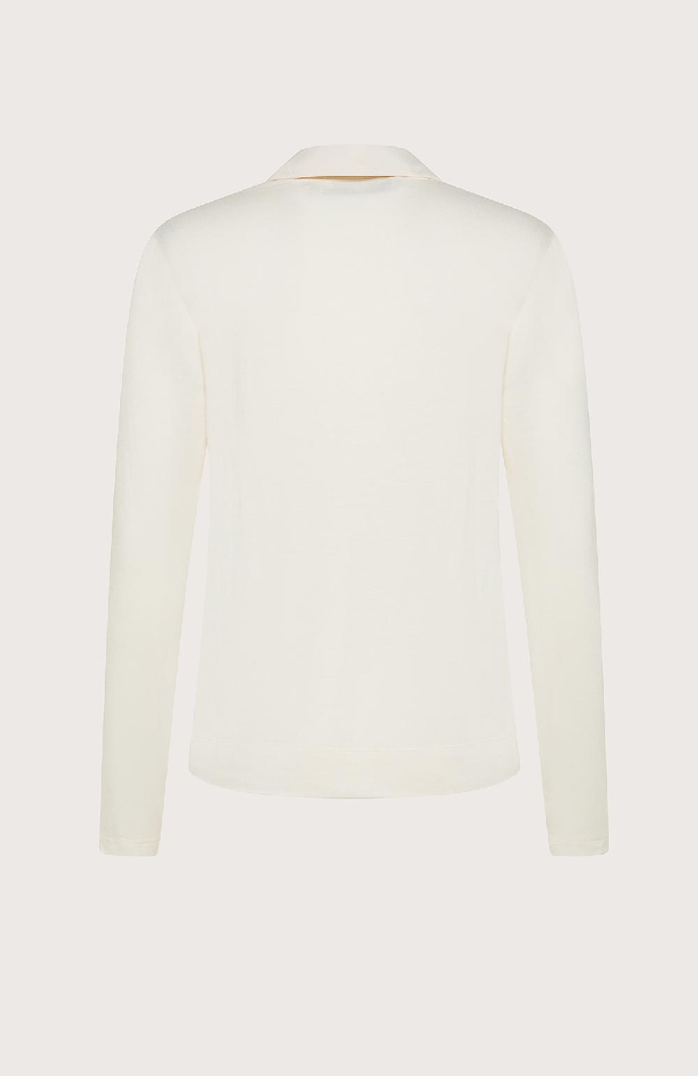 Seventy Polo bimateriale con scollo a V incrociato - Col. Neutro Offerte esclusive