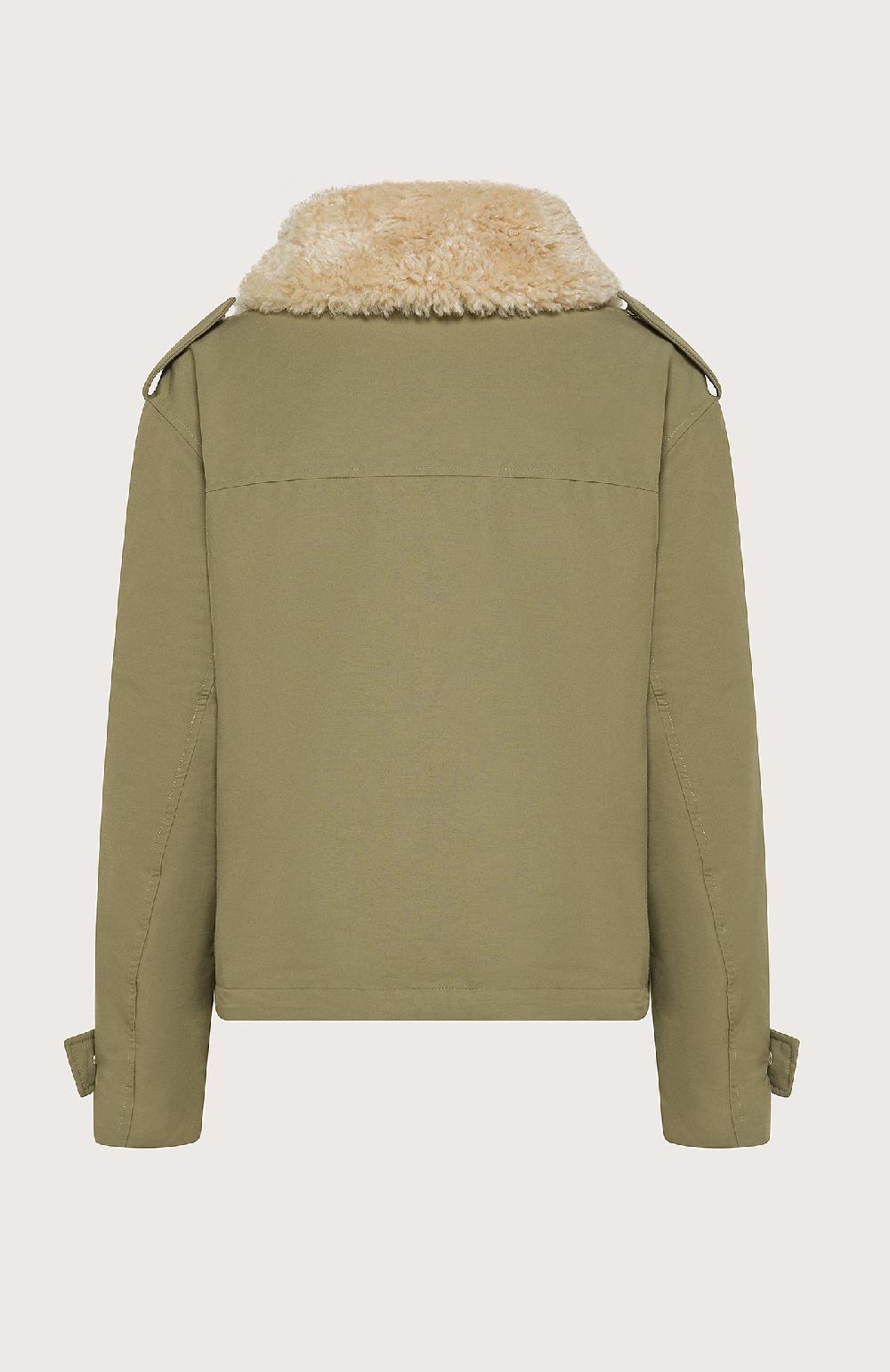 Seventy Giubbino con collo staccabile in ecopelliccia - Col. Verde Prezzo basso