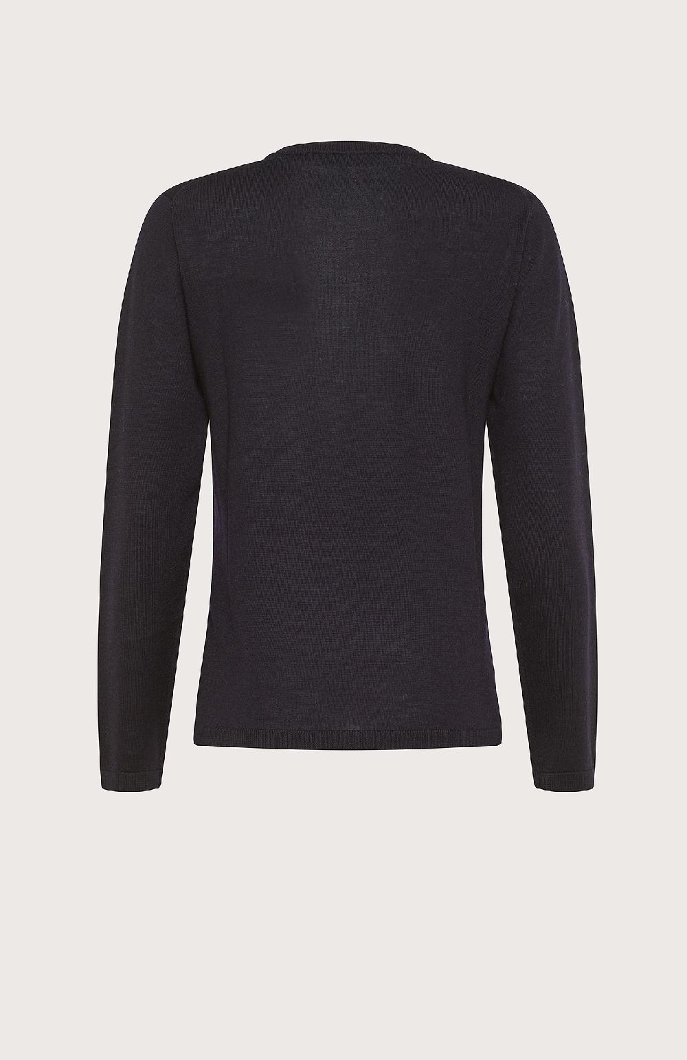 Seventy Maglioncino girocollo in lana merinos f.19 - Col. Blu Convenienza