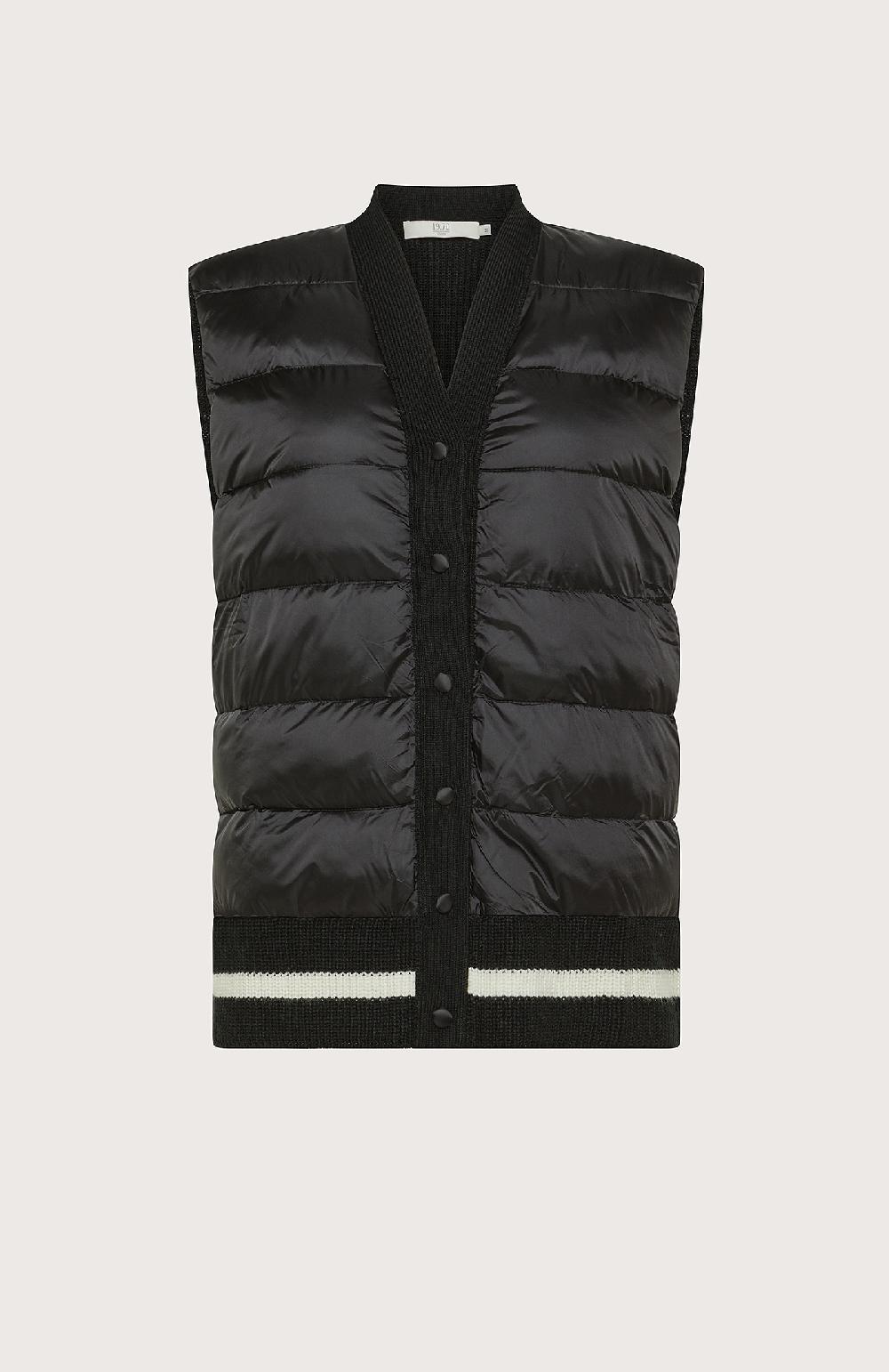 Seventy Gilet bimateriale con imbottitura - Col. Nero In Vendita