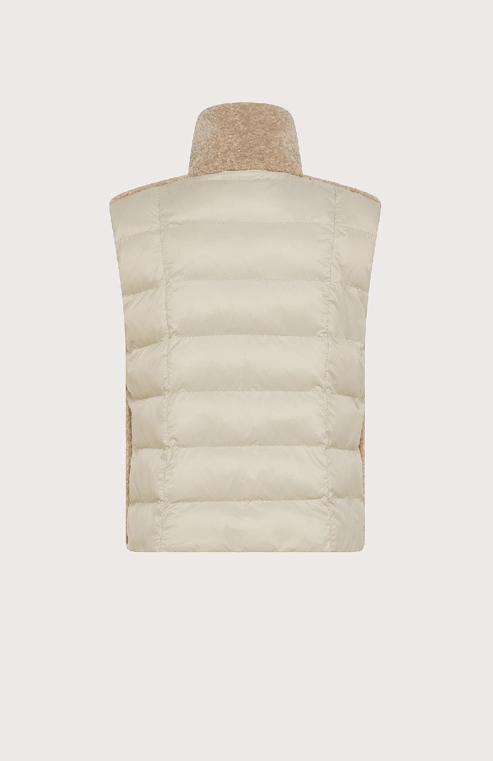 Seventy Gilet smanicato in ecopelliccia con retro in piumino - Col. Neutro Offerta speciale della fabbrica