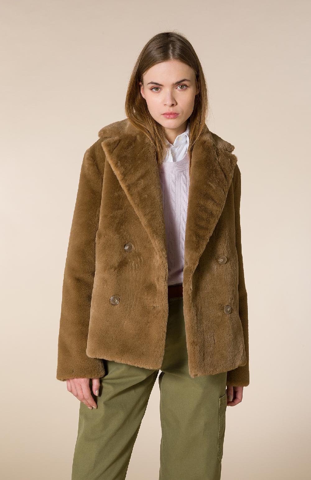 Seventy Maglione girocollo a trecce in 100% lana - Col. Rosa Saldi Di Fabbrica