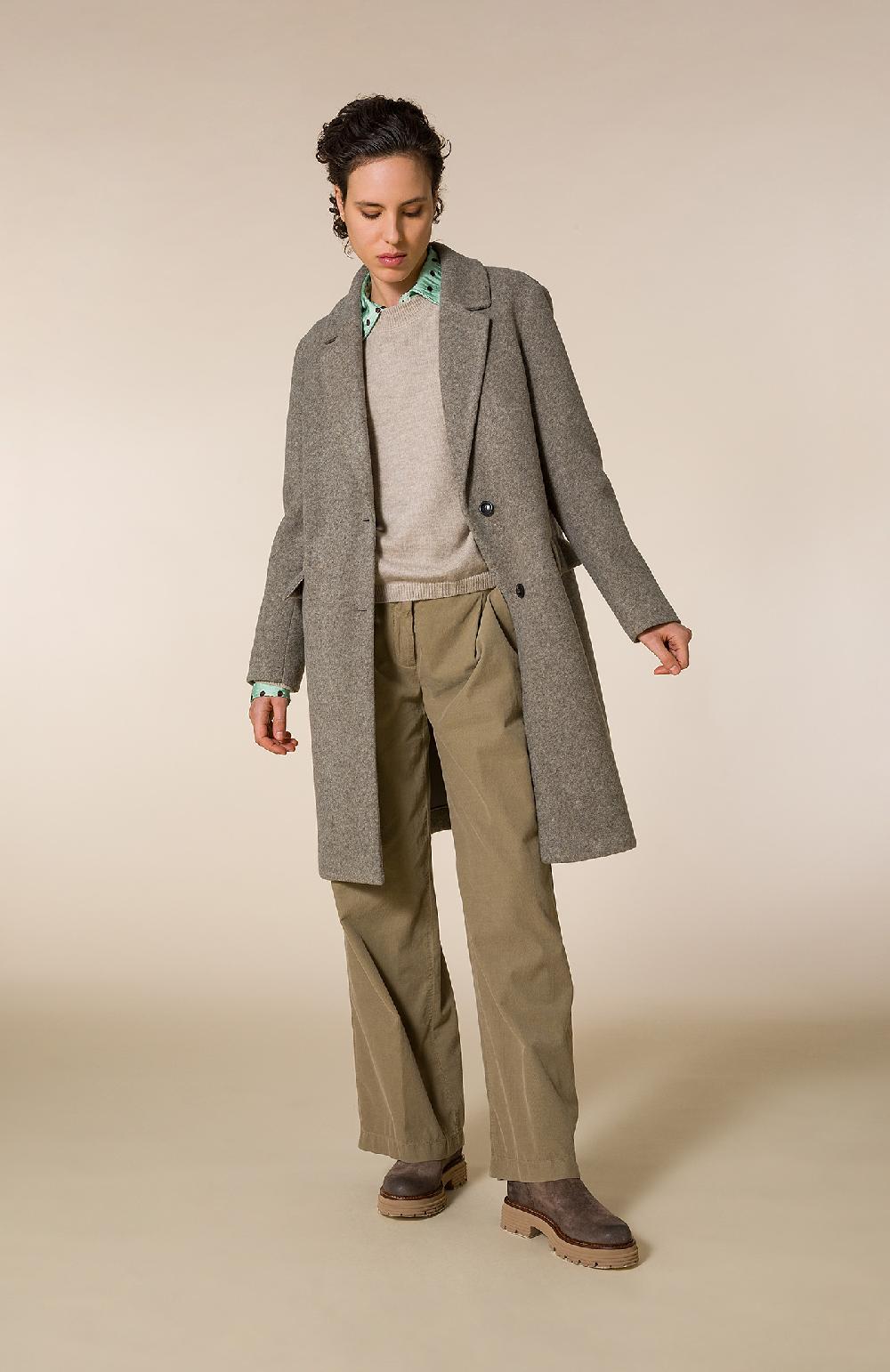 Seventy Pantalone a vita alta in velluto - Col. Neutro I Più Venduti