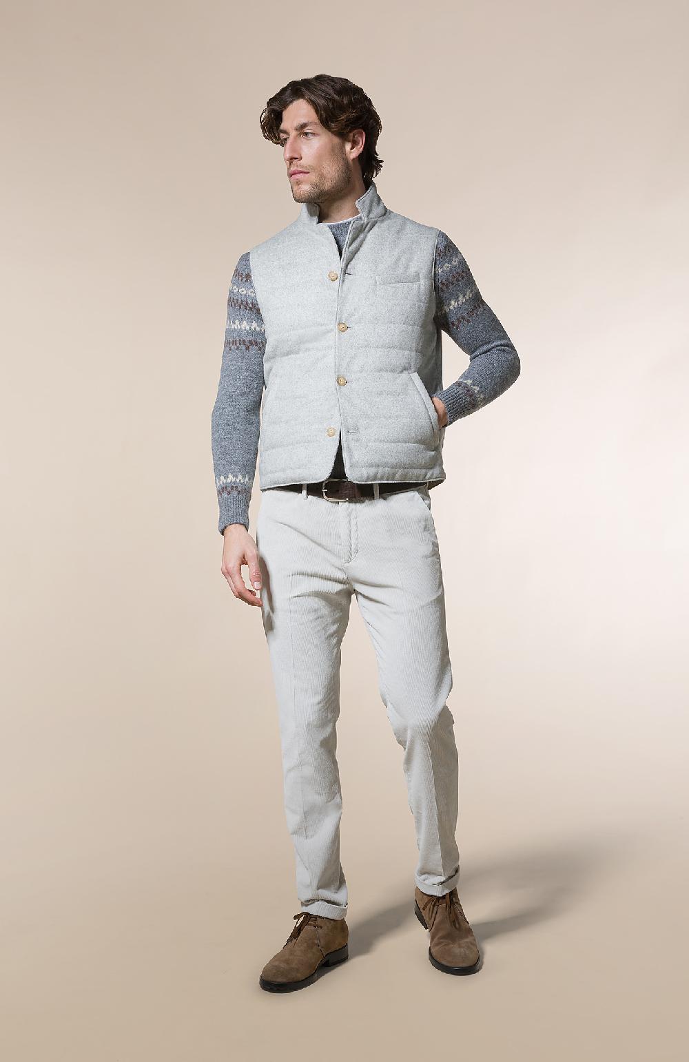 Seventy Maglione girocollo in jacquard misto lana - Col. Grigio Qualità