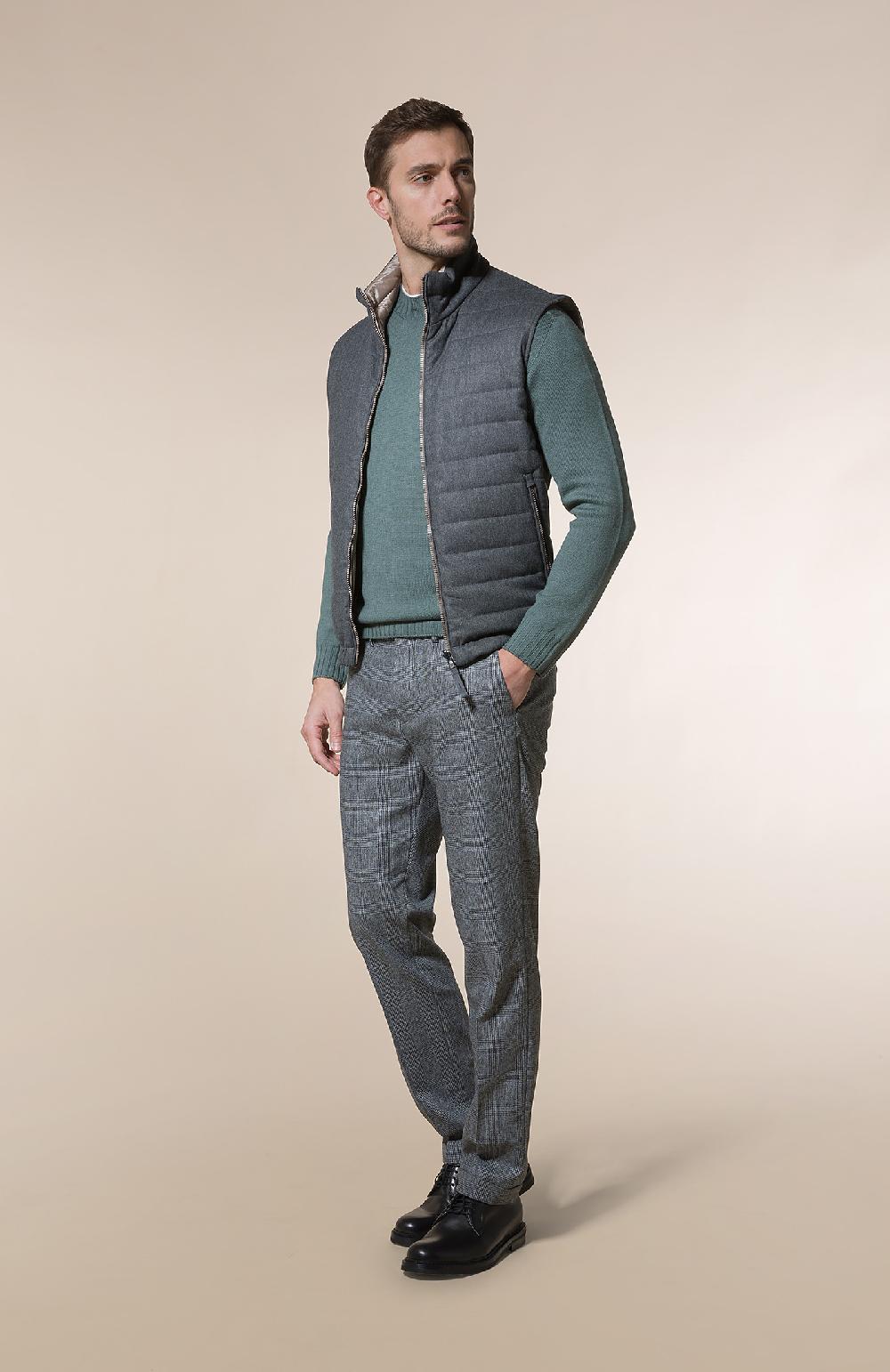 Seventy Pantalone chino in galles misto lana - Col. Grigio Spedizione Gratuita