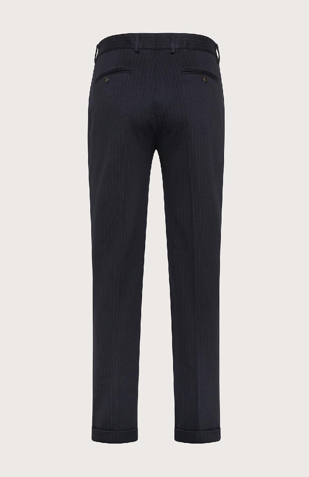 Seventy Pantalone con coulisse in punto stoffa gessato - Col. Blu Promozione Limitata