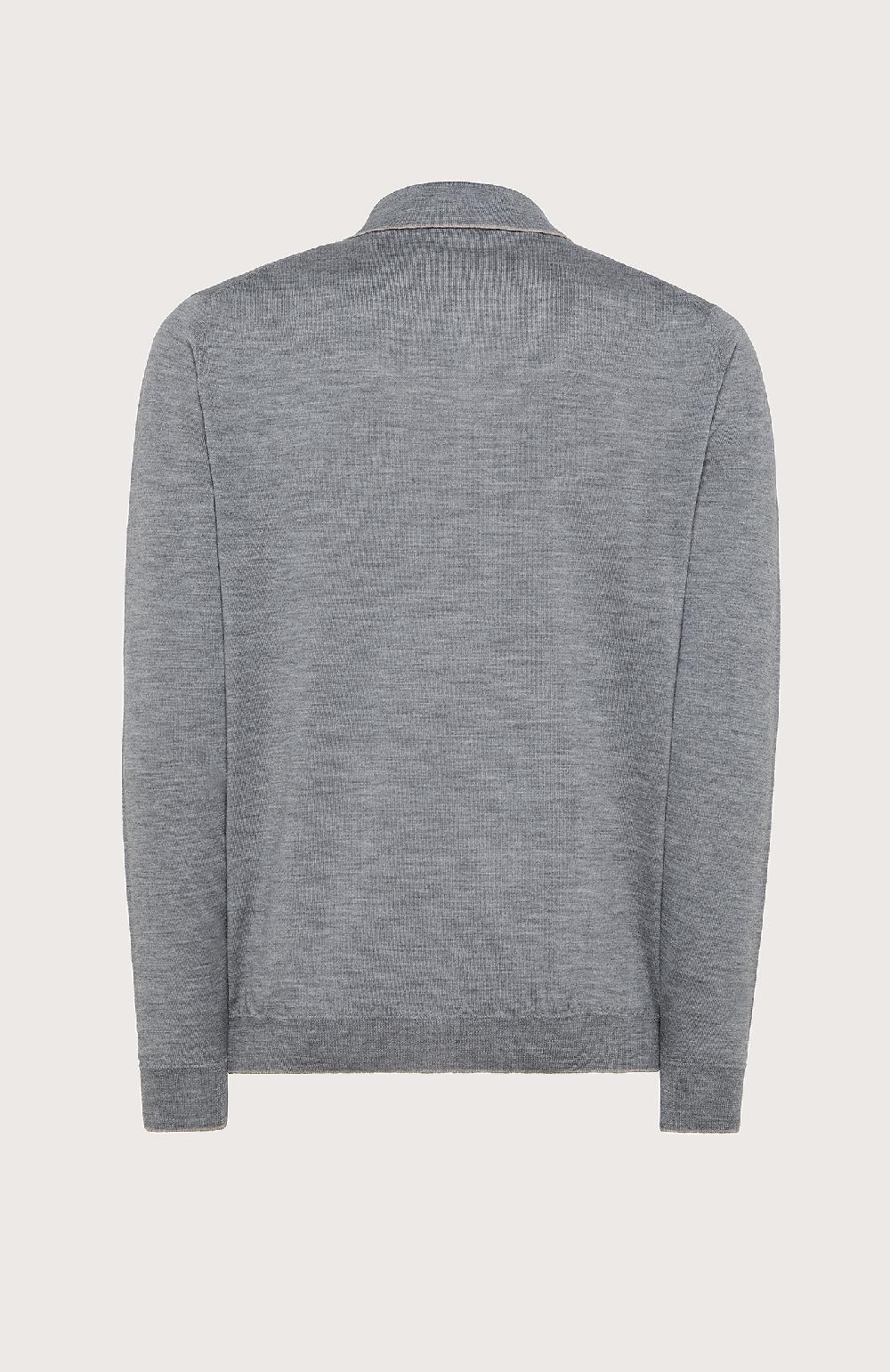 Seventy Maglioncino stile polo con maniche lunghe - Col. Grigio Prezzo Ridotto
