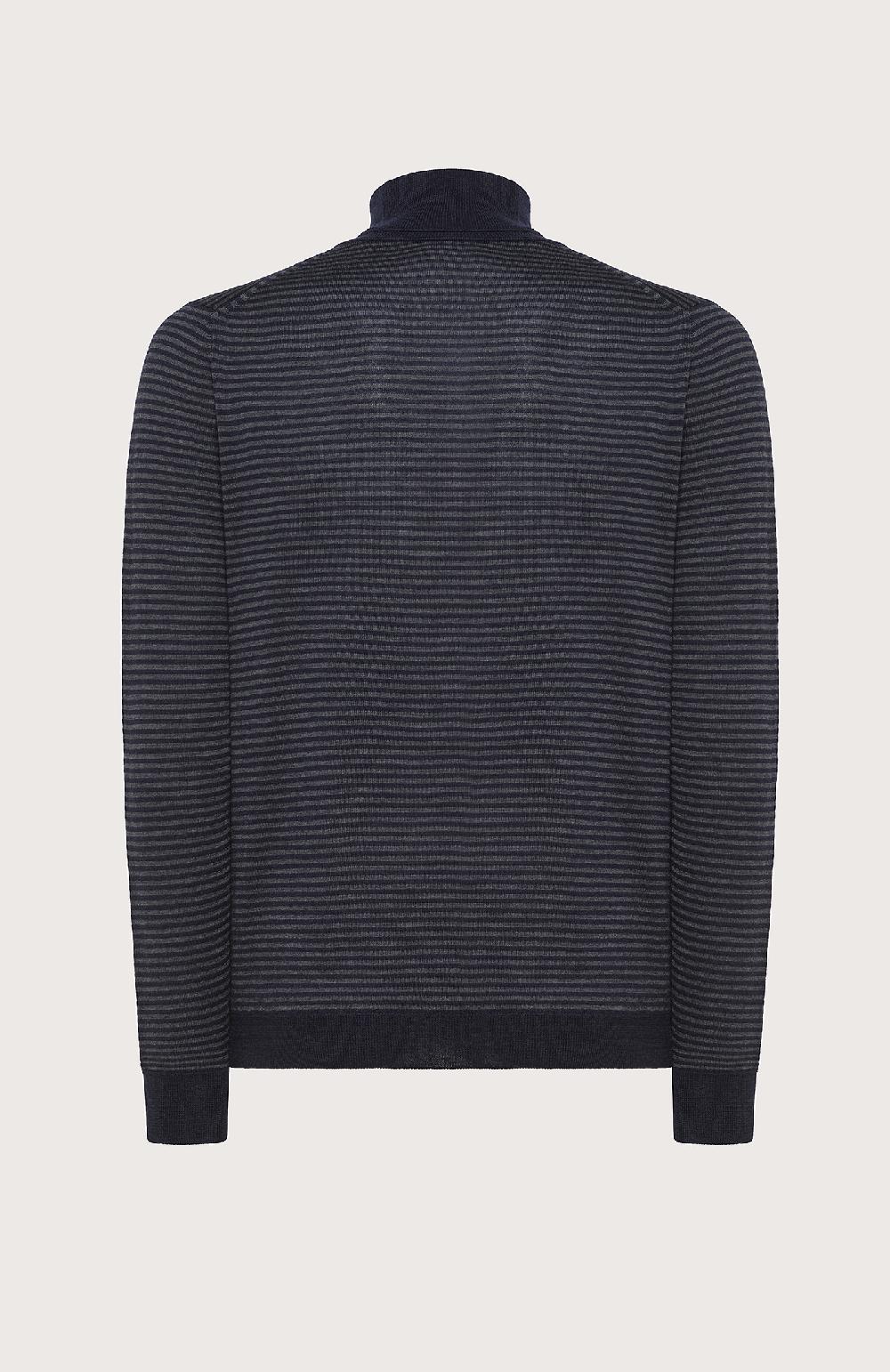 Seventy Dolcevita rasato con righe bicolore - Col. Blu Saldi