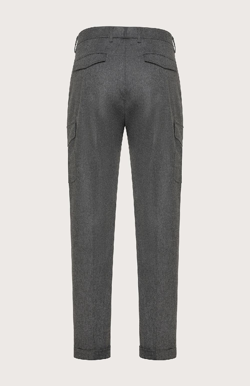 Seventy Pantalone lungo con tasche in flanella - Col. Grigio Saldi Di Fabbrica