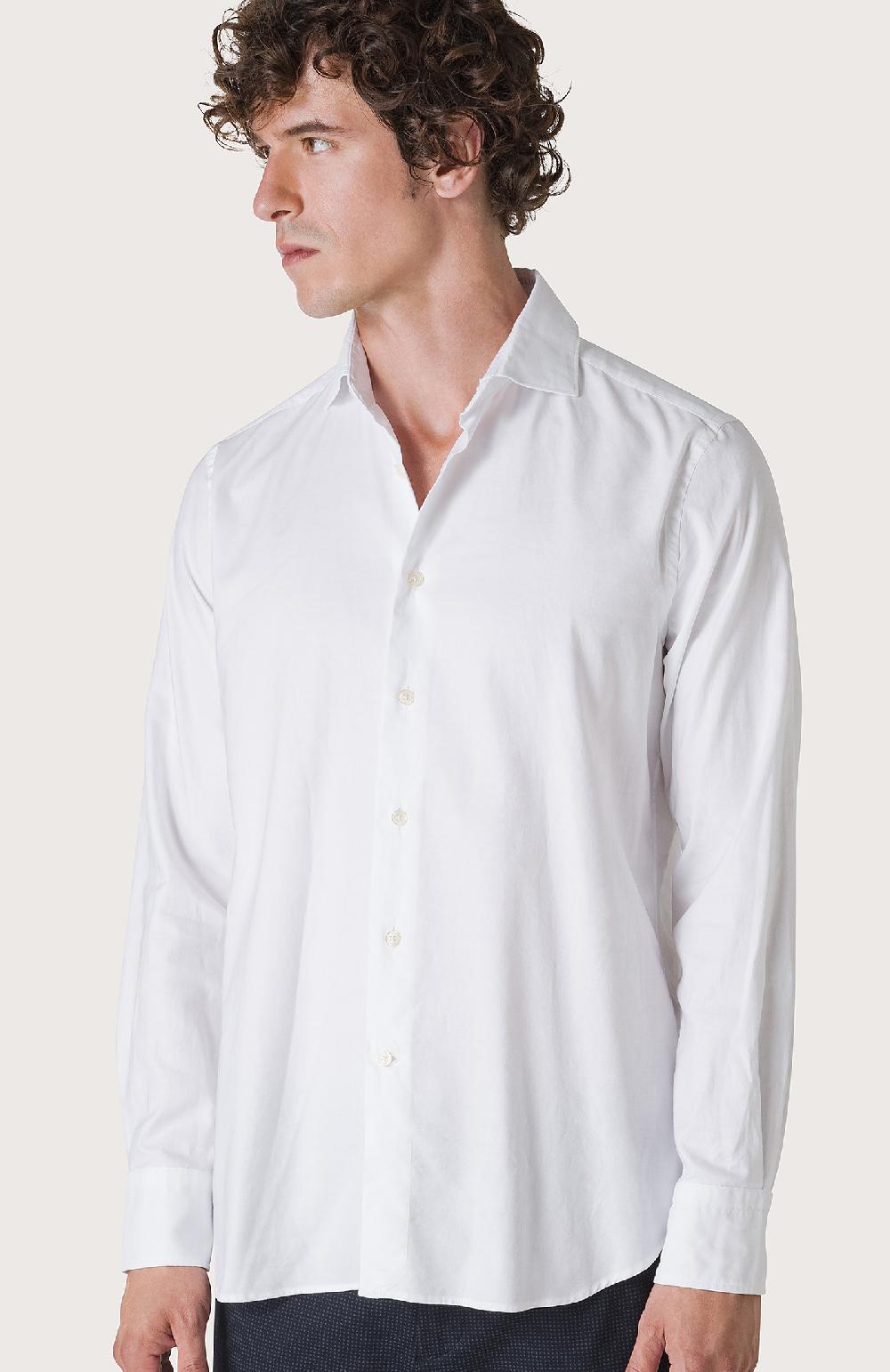 Seventy Camicia regular fit realizzata in oxford ritorto tinto filo - Col. Neutro Moda
