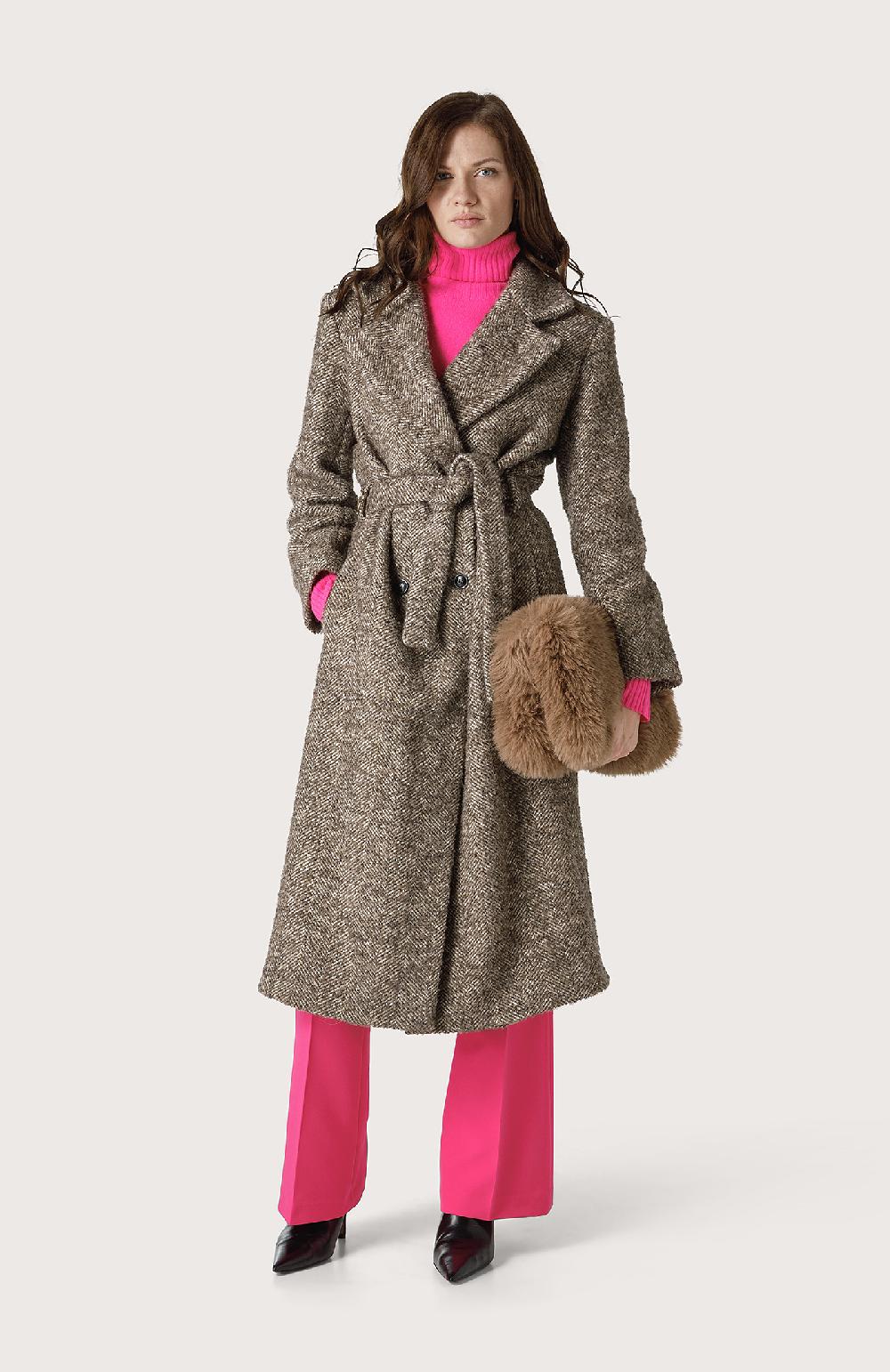 Seventy Cappotto spinato - Col. Marrone Soddisfazione Garantita