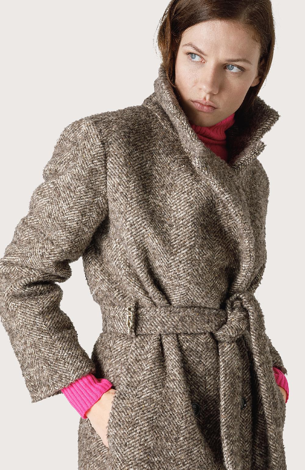 Seventy Cappotto spinato - Col. Marrone Soddisfazione Garantita