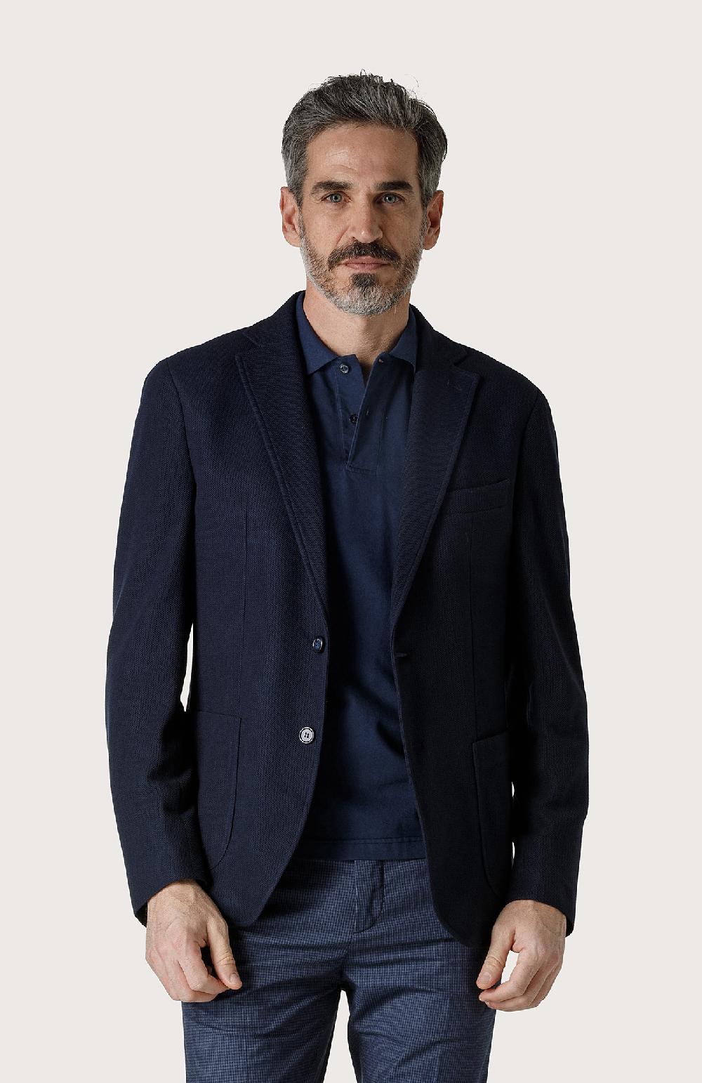 Seventy Giacca classica a nido d'ape - Col. Blu Novità