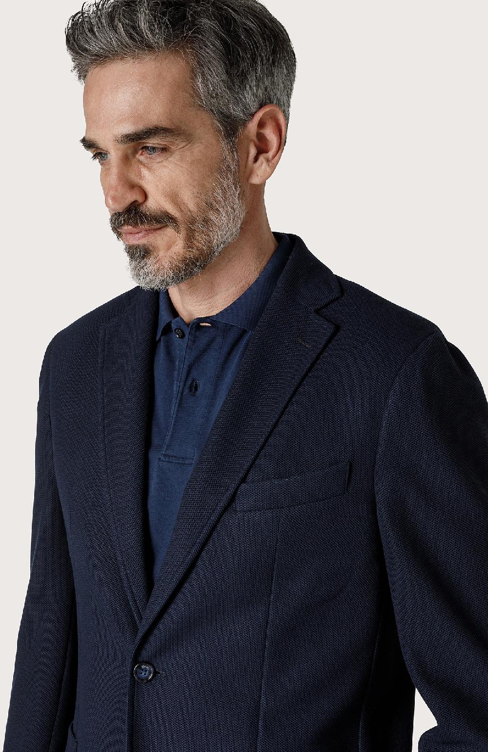 Seventy Giacca classica a nido d'ape - Col. Blu Novità