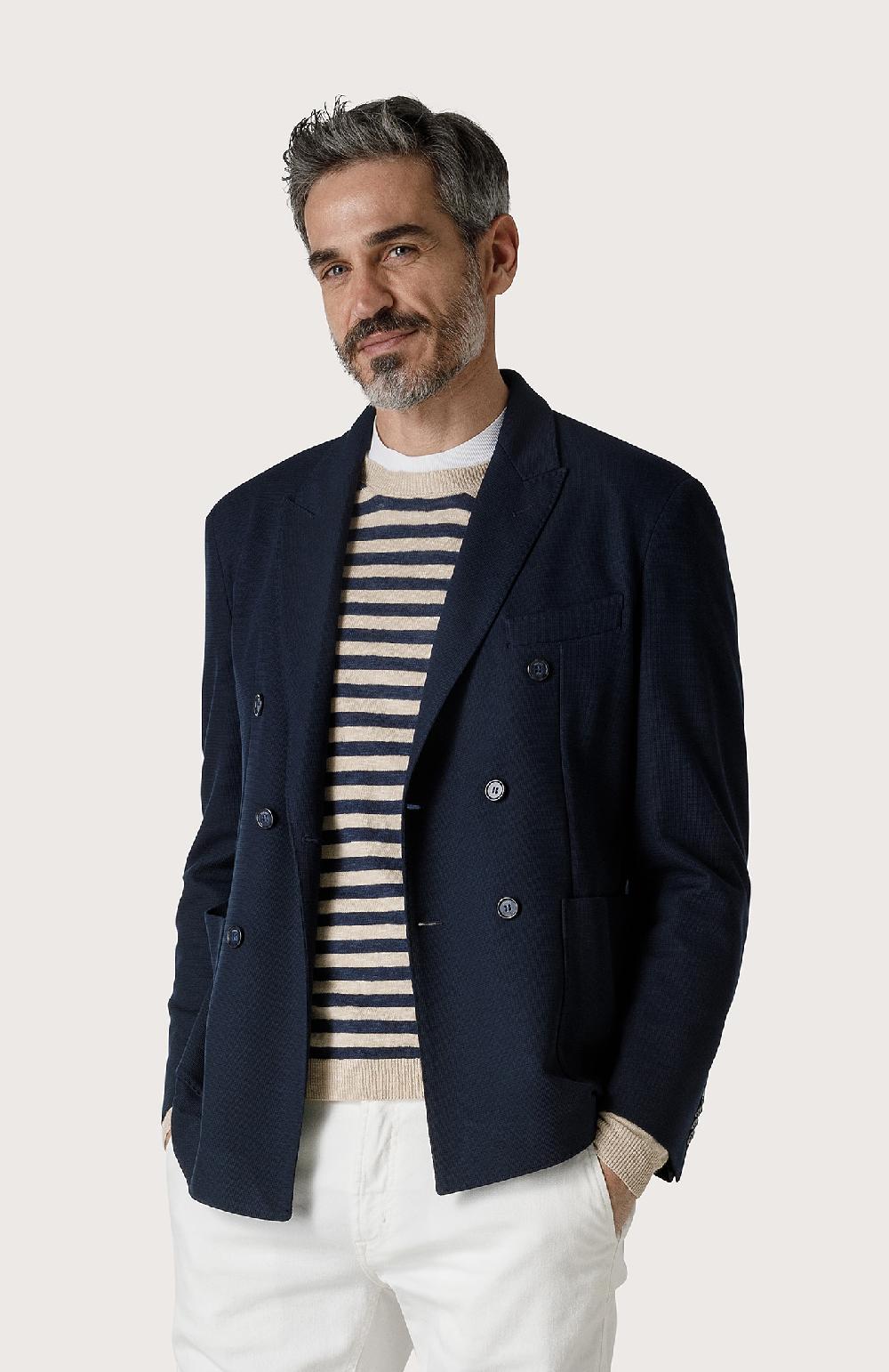 Seventy Giacca doppiopetto con rever a lancia - Col. Blu Sconto