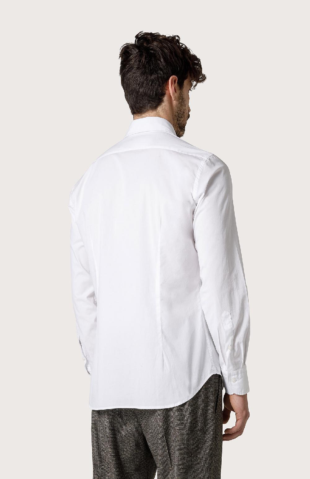 Seventy Camicia in popeline stretch - Col. Bianco In Vendita