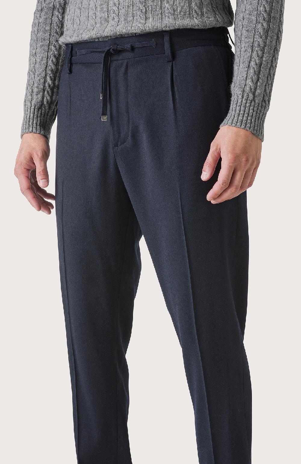 Seventy Pantalone con coulisse e pence - Col. Blu Italia