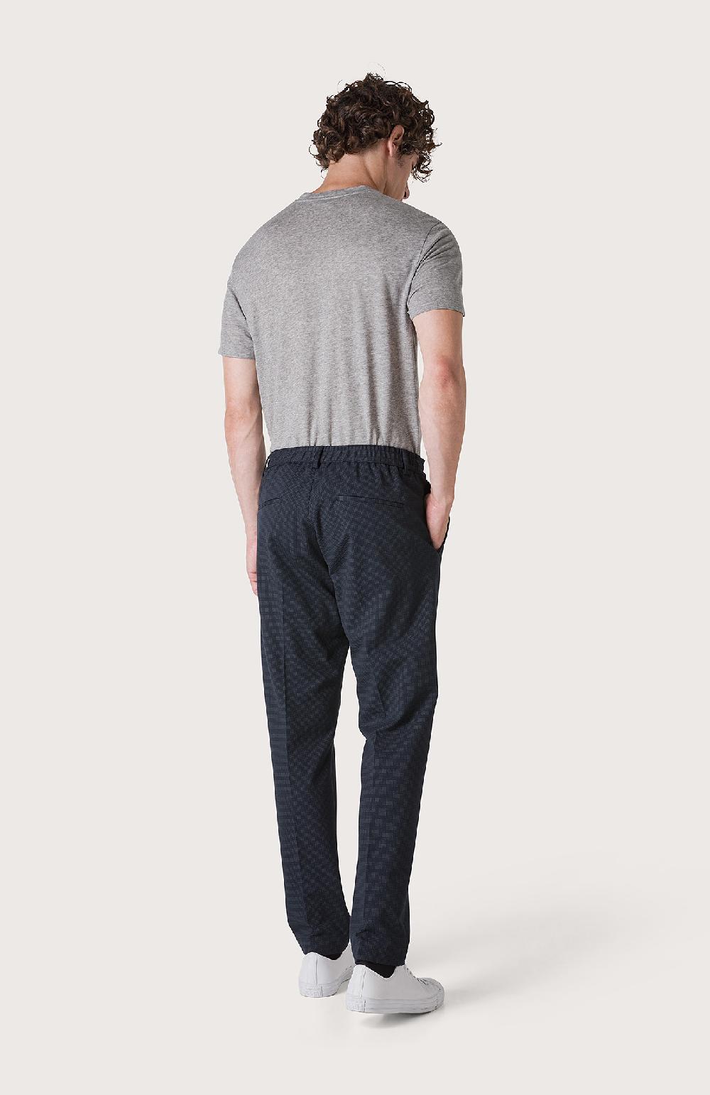Seventy Pantalone con elastico e microdisegno - Col. Blu 2025