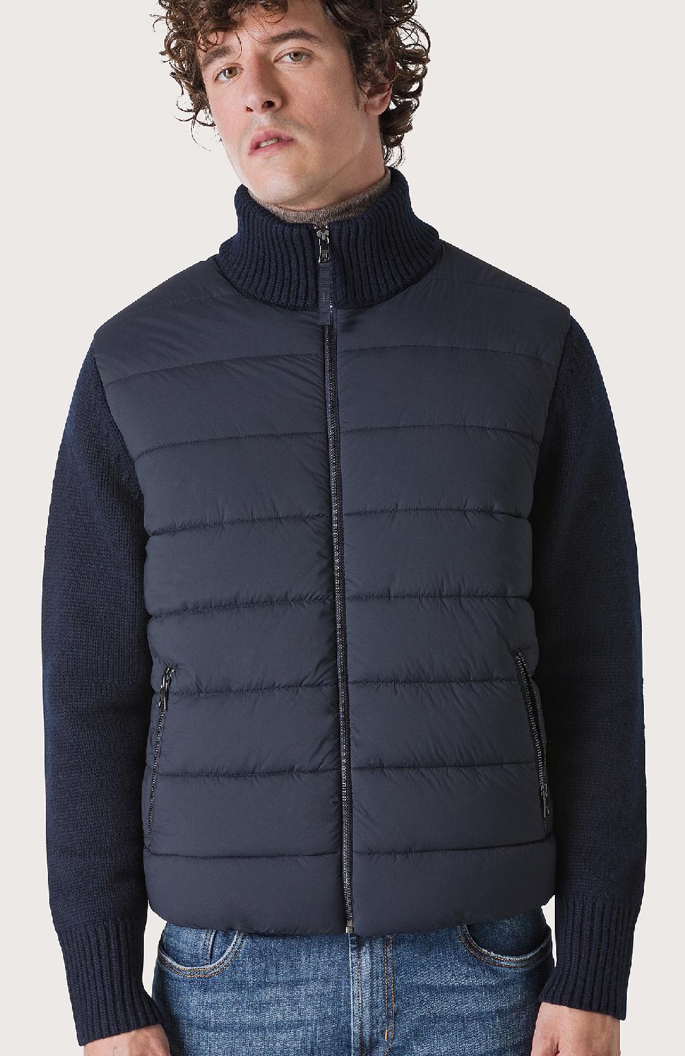 Seventy Piumino con maniche tricot - Col. Blu Consegna Veloce