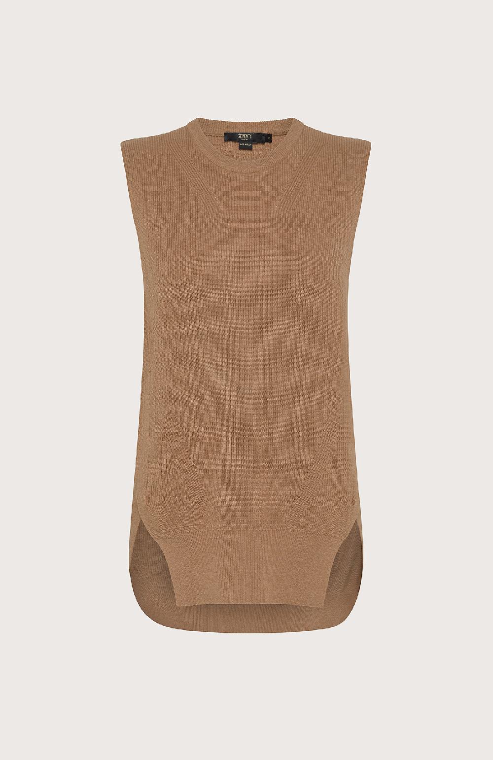 Seventy Maglia smanicata in misto cashmere - Col. Neutro Affare Del Giorno