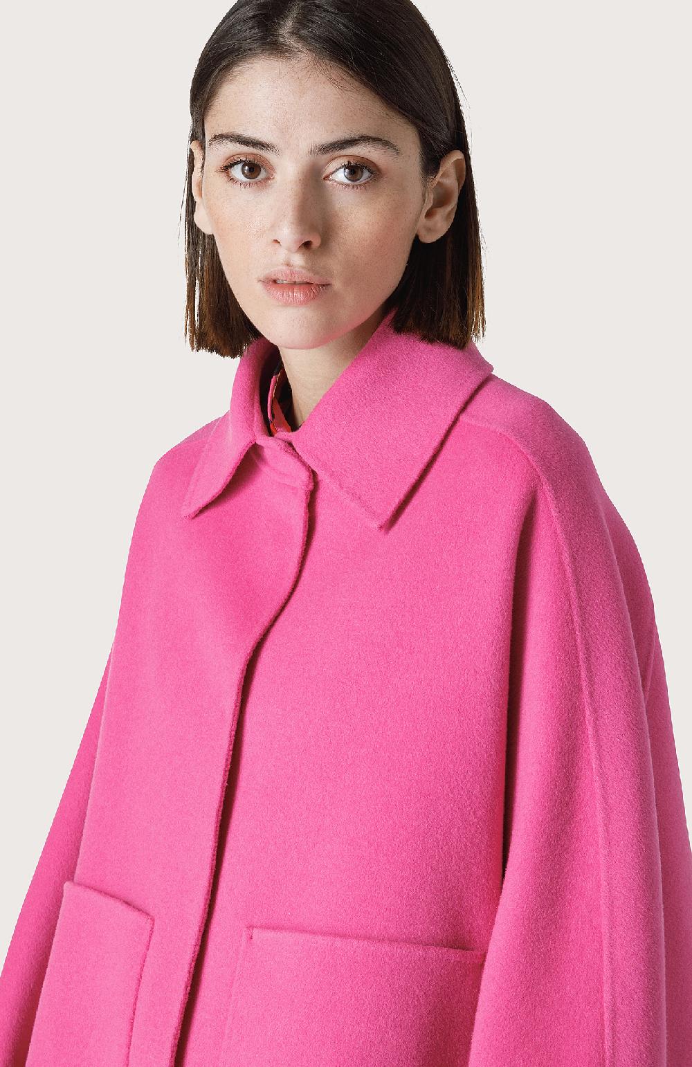 Seventy Cappotto mantellina in double - Col. Rosa Offerte