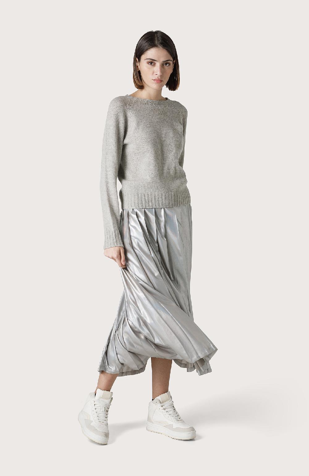 Seventy Maglia cashmere con scollo barchetta - Col. Grigio Vendita Economica