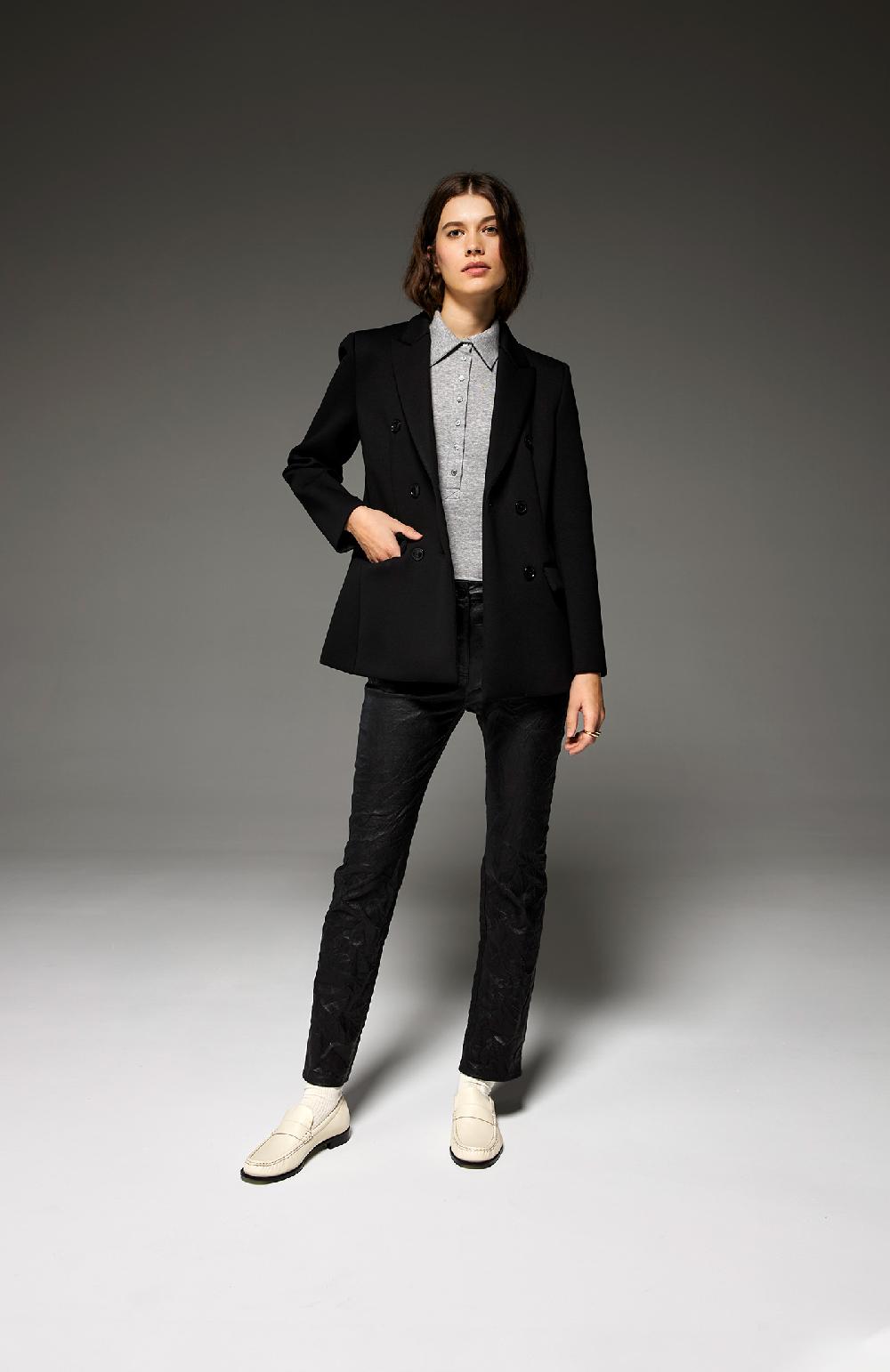 Seventy Giacca doppiopetto in neoprene - Col. Nero Spedizione Gratuita