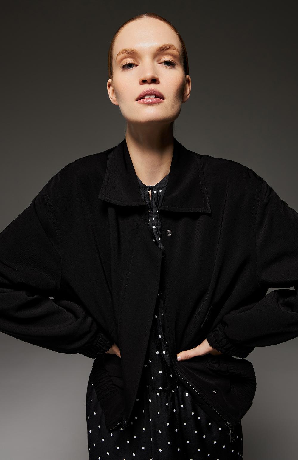 Seventy Giacchetta con zip in cady stretch - Col. Nero Offerta