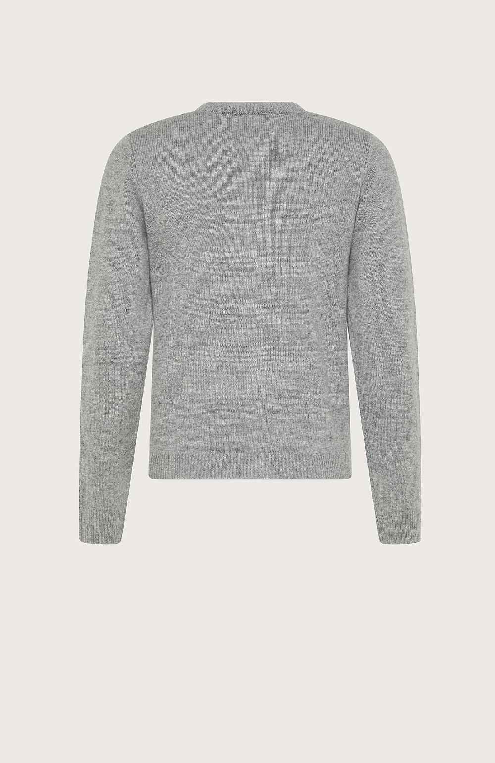 Seventy Cardigan girocollo in lana cashmere - Col. Grigio Shopping Online