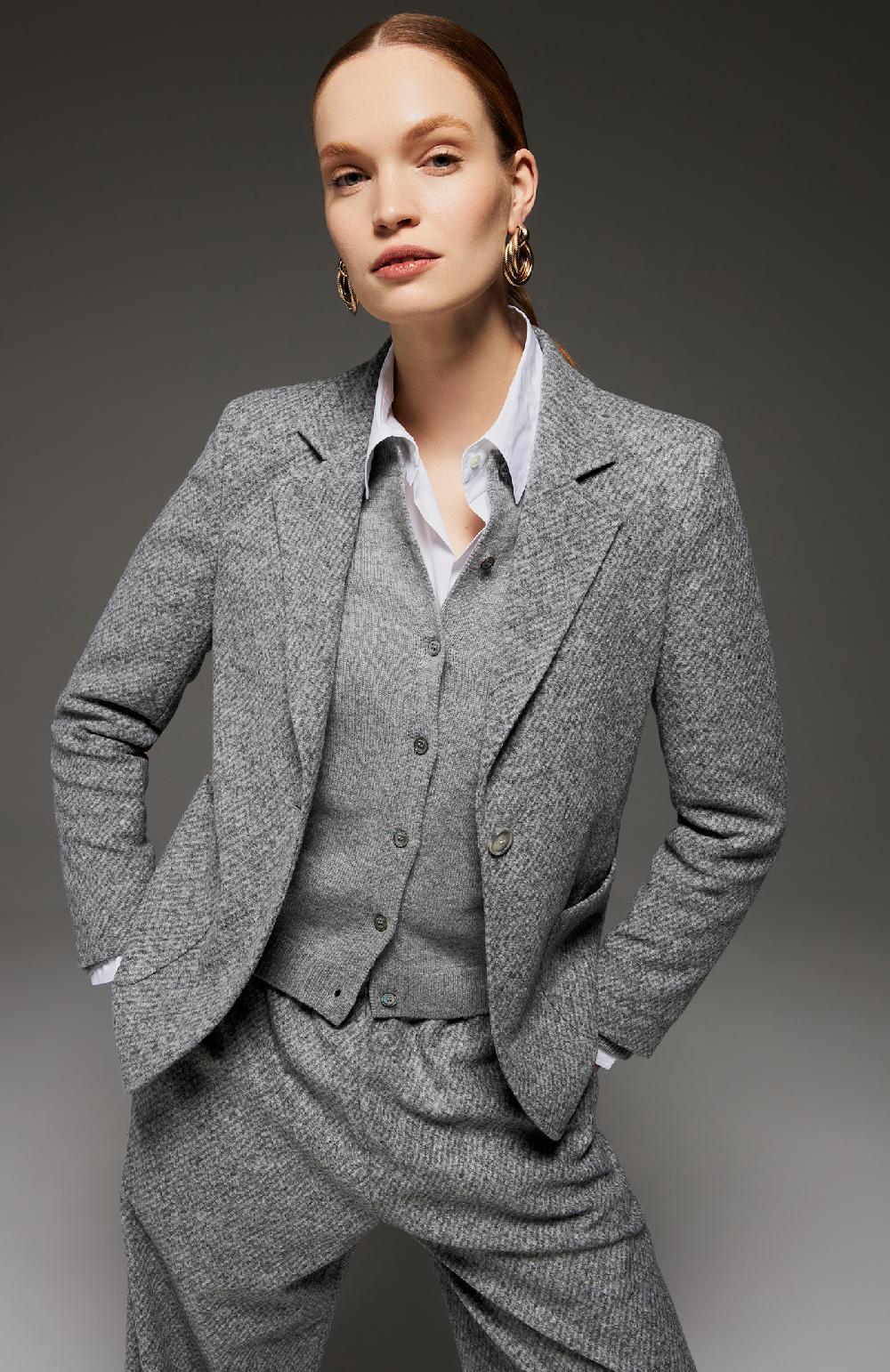 Seventy Cardigan girocollo in lana cashmere - Col. Grigio Shopping Online
