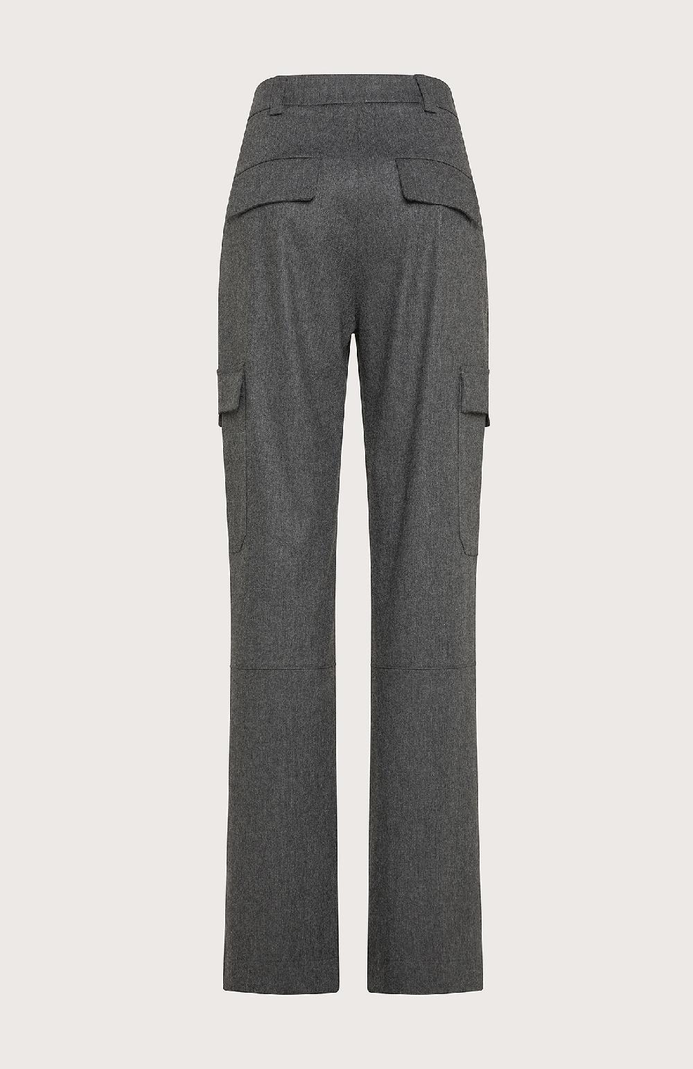Seventy Pantalone stile cargo lungo in flanella cardata stretch - Col. Grigio Affare Del Giorno