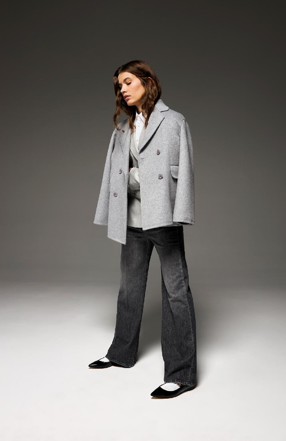 Seventy Cappotto corto con manica ampia - Col. Grigio Outlet