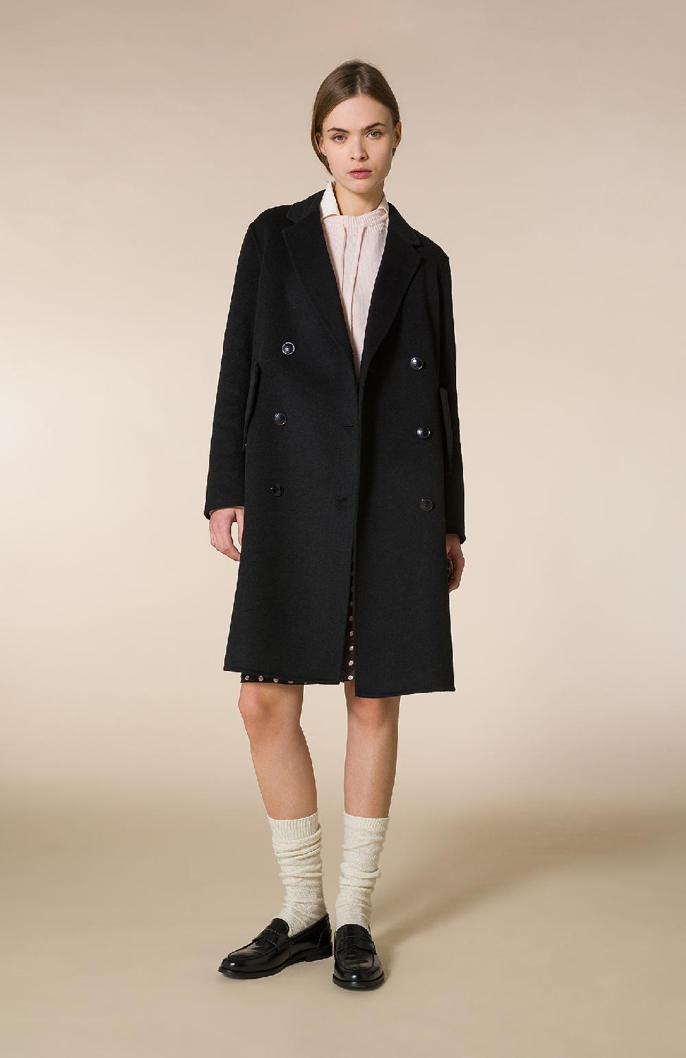 Seventy Cappotto doppiopetto in panno double - Col. Nero Vendita