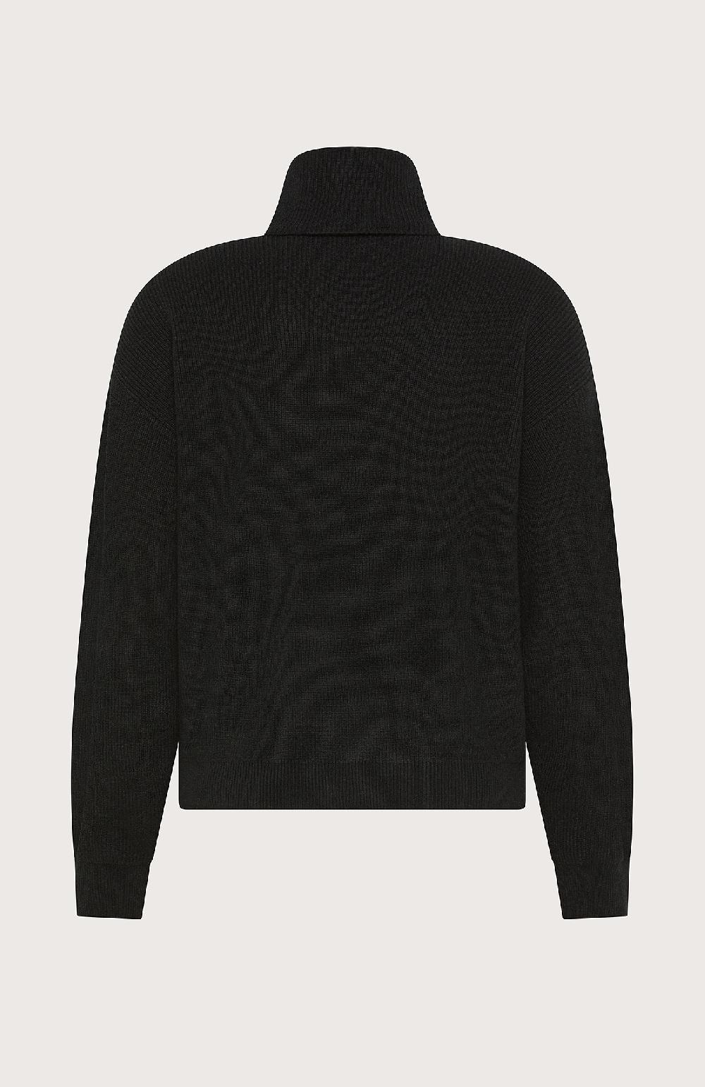 Seventy Maglione collo alto misto lana - Col. Nero Vendita calda