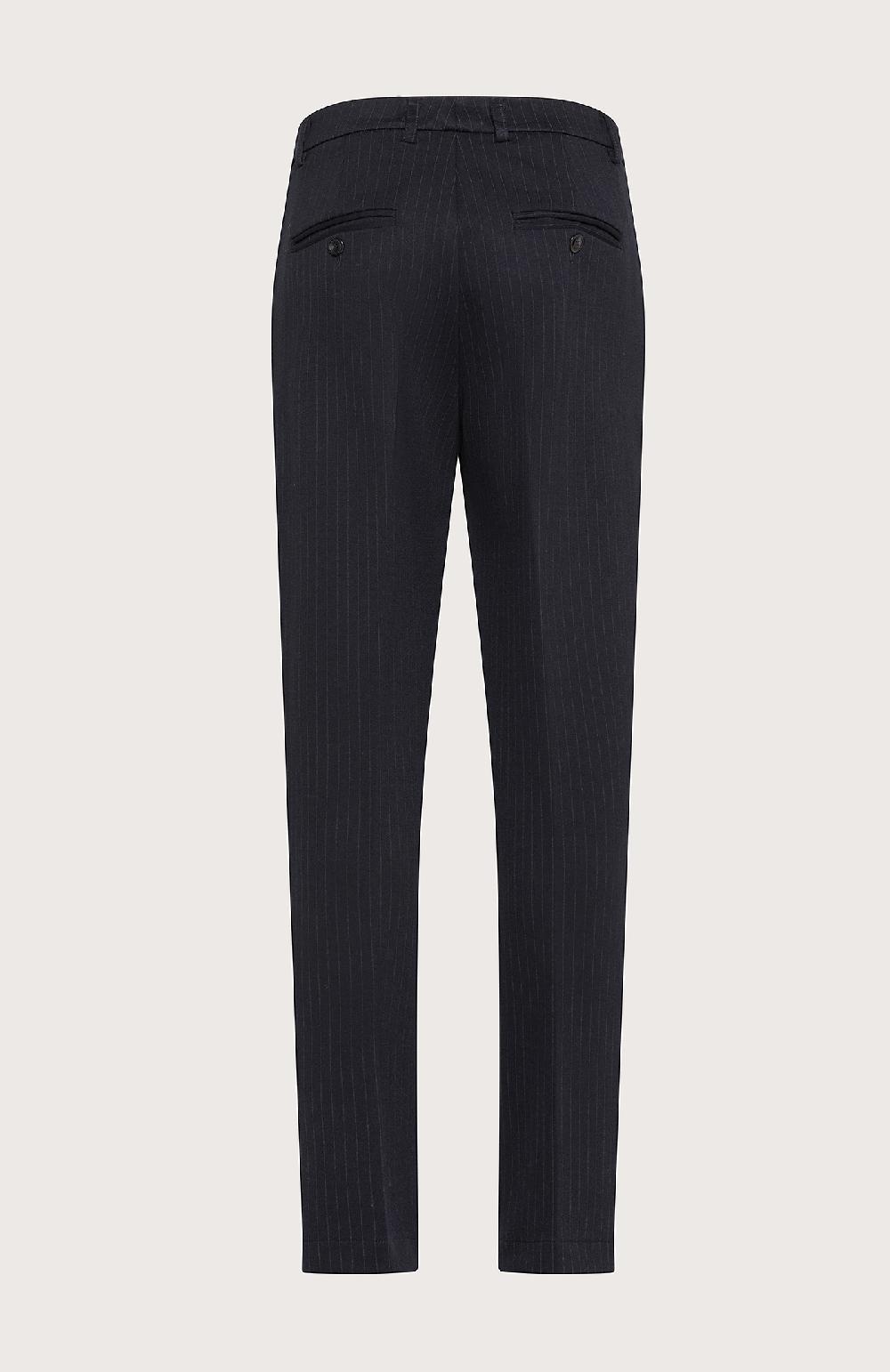 Seventy Pantalone chino in punto stoffa gessato - Col. Blu Qualità Garantita