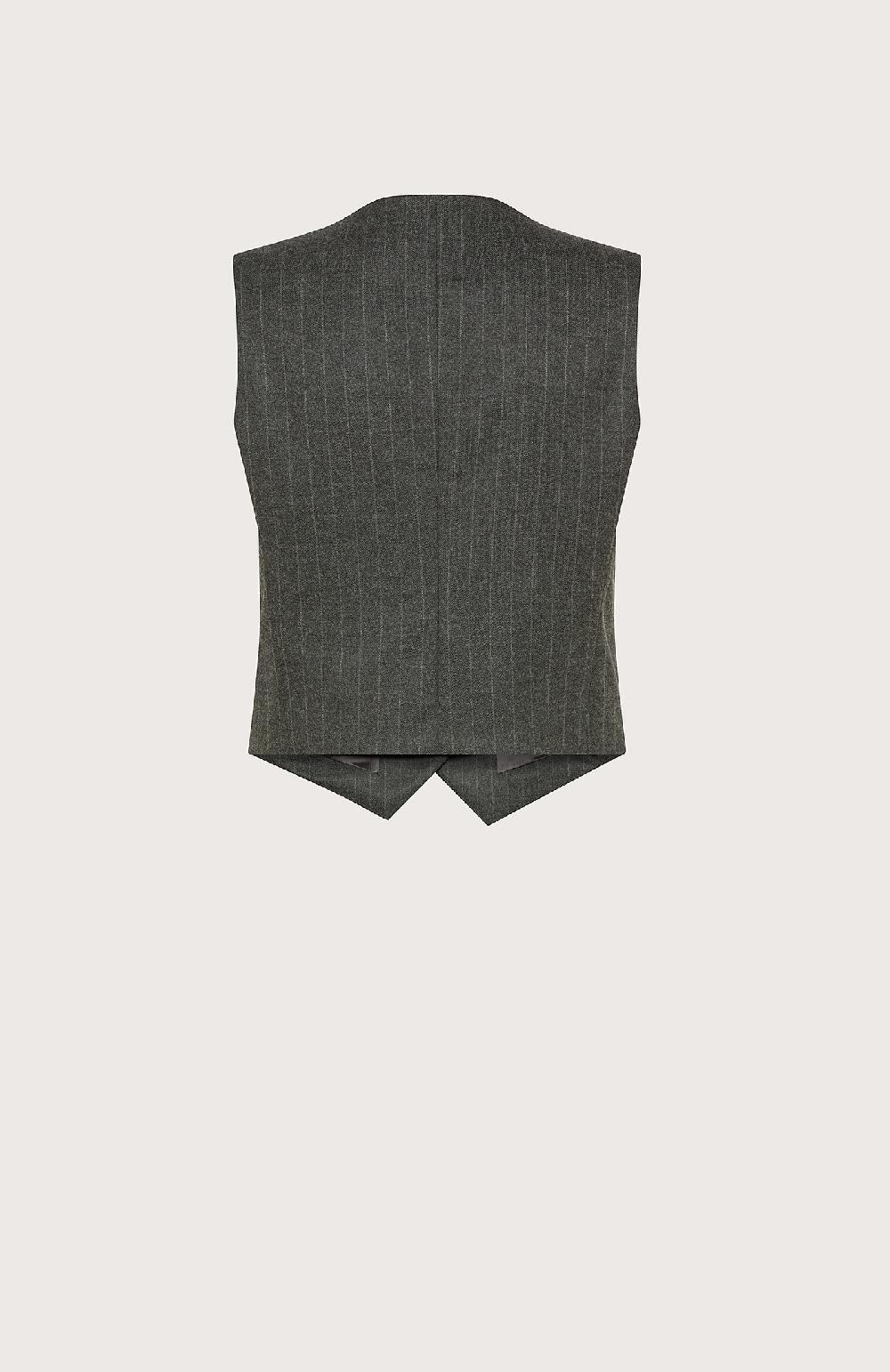 Seventy Gilet sartoriale corto gessato - Col. Grigio Economico
