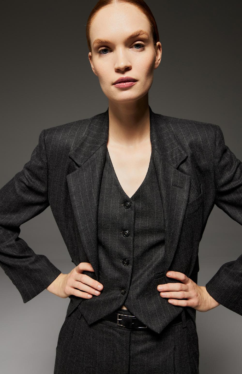 Seventy Gilet sartoriale corto gessato - Col. Grigio Economico