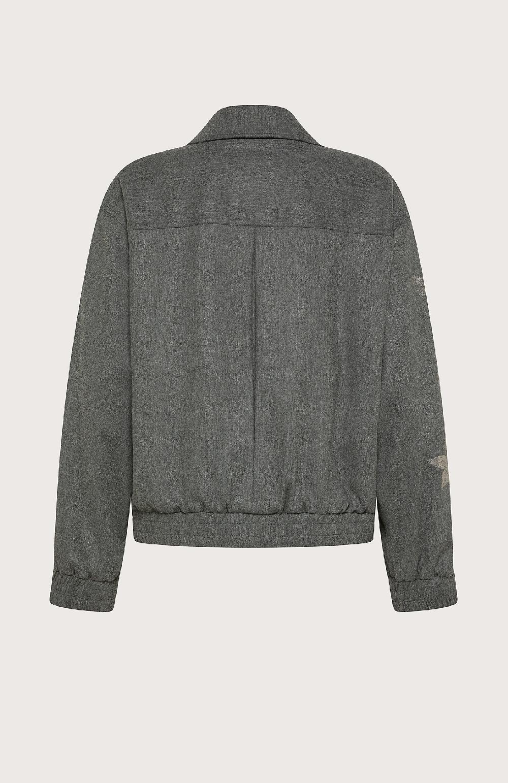 Seventy Giacchetta con zip in flanella - Col. Grigio Vendita Calda