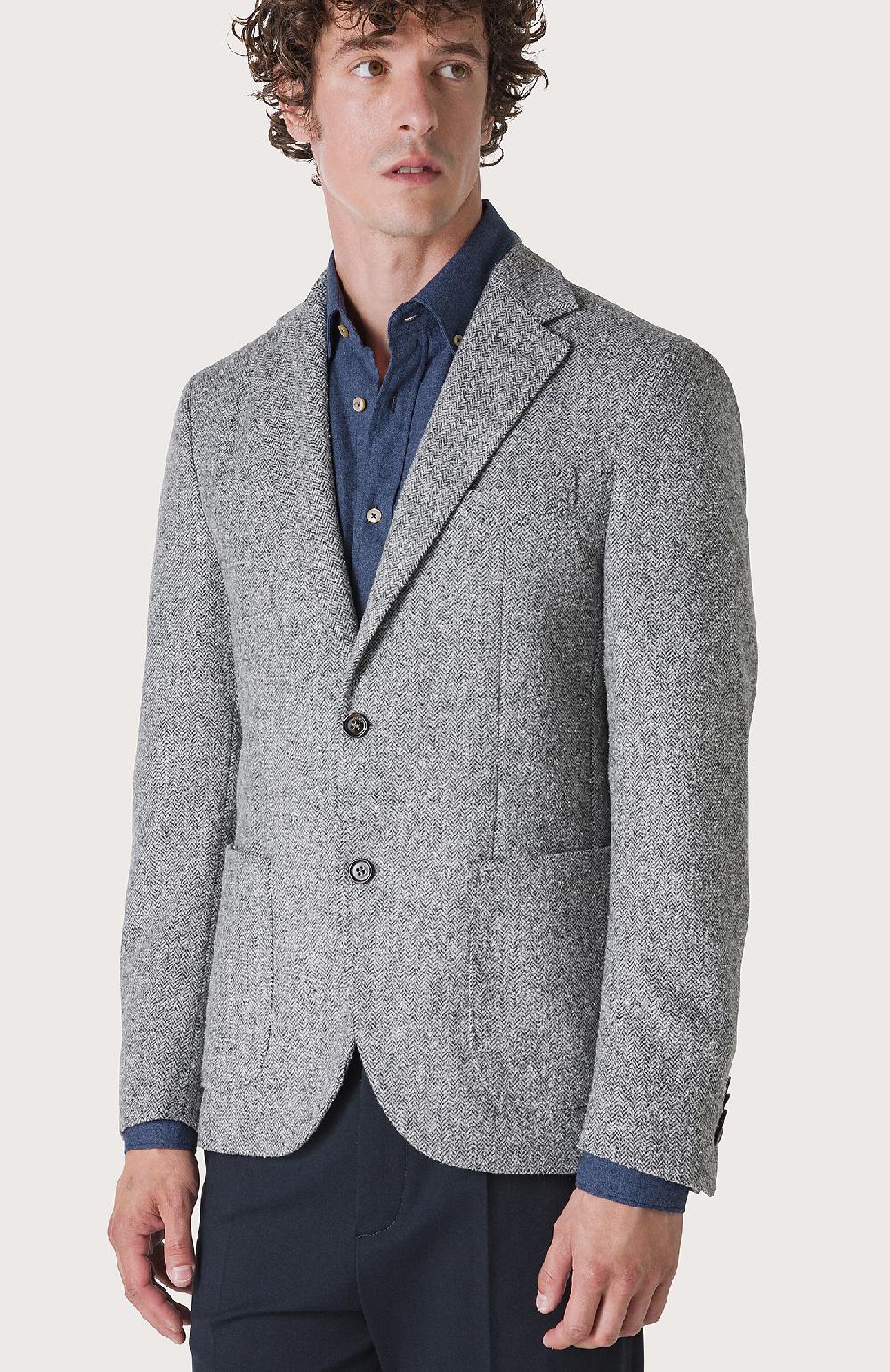 Seventy Giacca monopetto con fantasia tweed - Col. Grigio Negozio