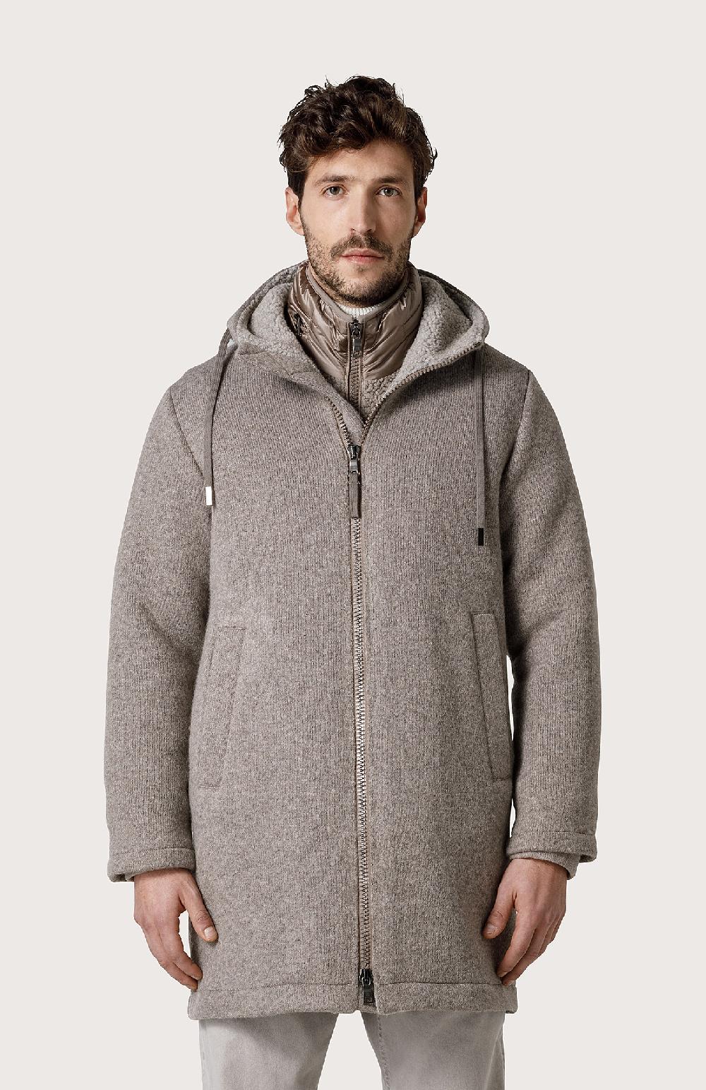 Seventy Parka in tessuto mélange - Col. Marrone Nuova