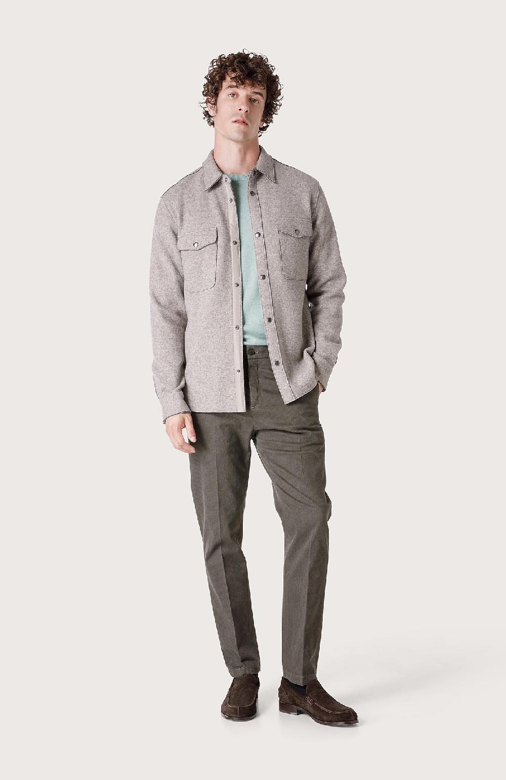 Seventy Overshirt con bottoni automatici - Col. Neutro Italy