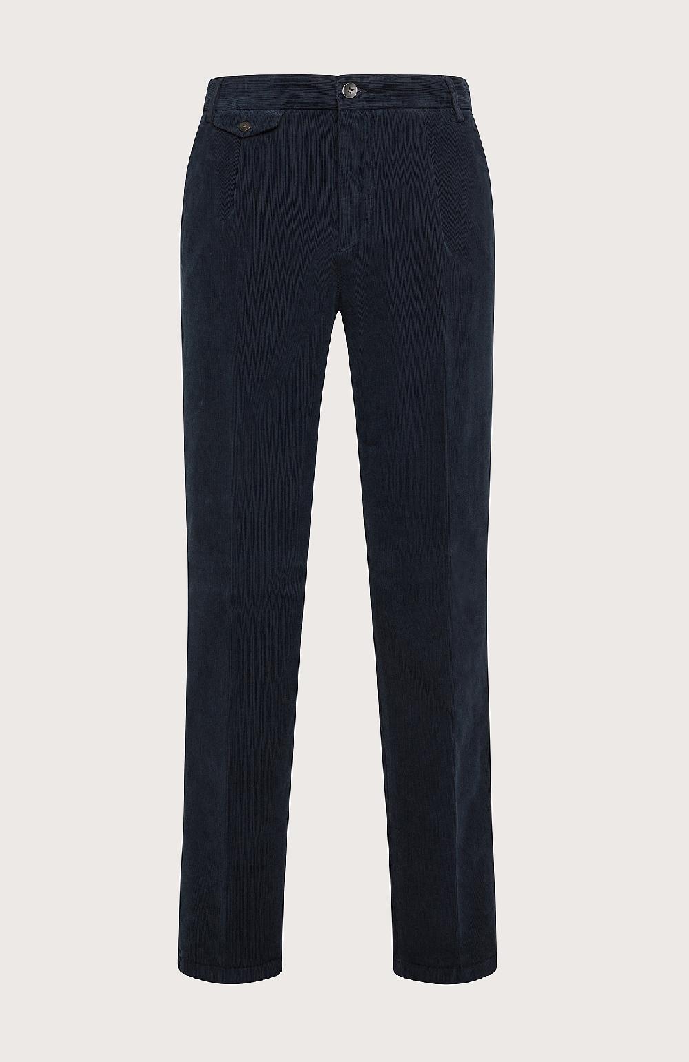 Seventy Pantalone in velluto con pence - Col. Blu