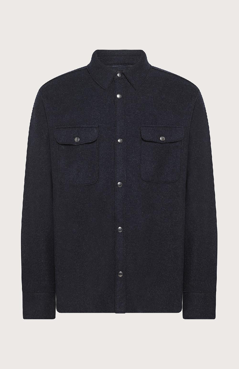 Seventy Overshirt con bottoni automatici - Col. Blu